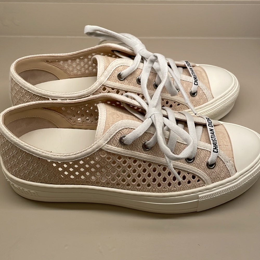 Christian Dior Walk’N’Dior low top embroidered sneakers (size 37.5/7.5) - Picture 7 of 10